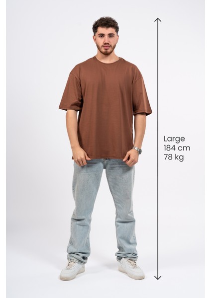 Oversize Fearless Baskılı Tshirt