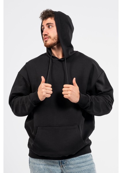 Oversize Sırtta Chasm Baskılı Hoodie modelleri