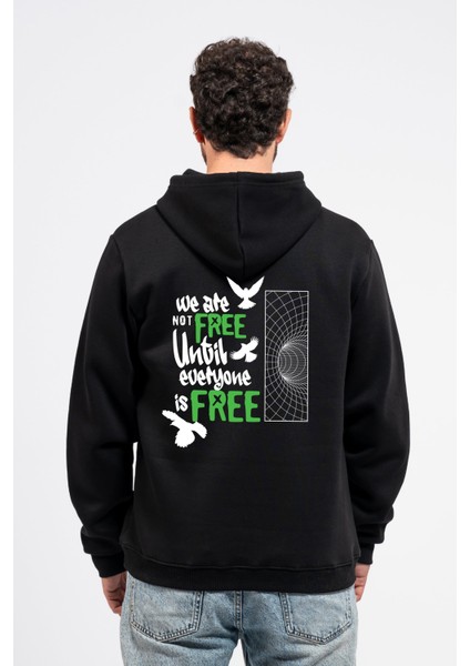 Regular Sırtta Not Free Baskılı Hoodie fiyatları