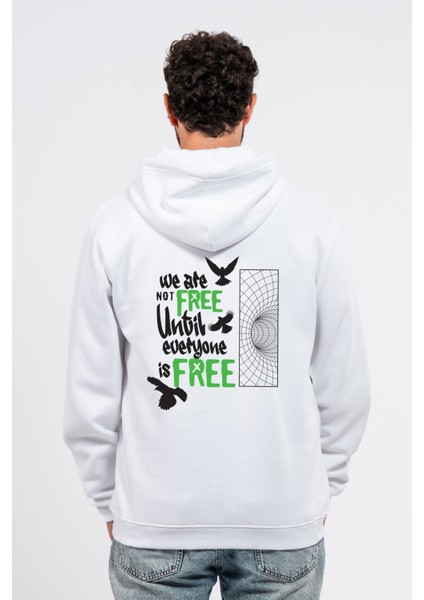 Regular Sırtta Not Free Baskılı Hoodie fiyatları