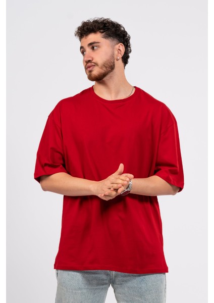 Oversize Sırtta Echo Baskılı Tshirt