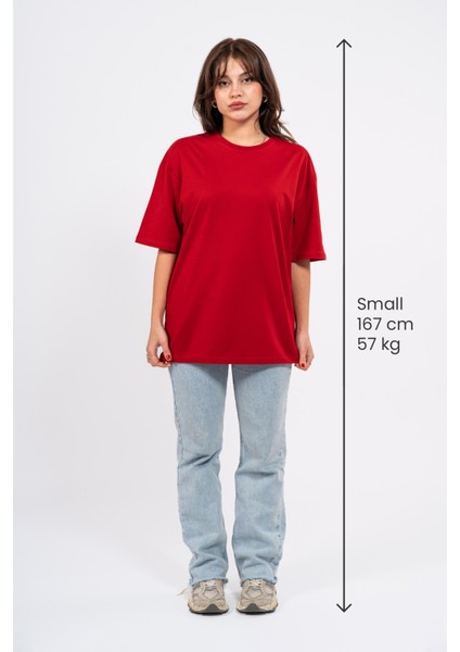 Oversize Sırtta Echo Baskılı Tshirt