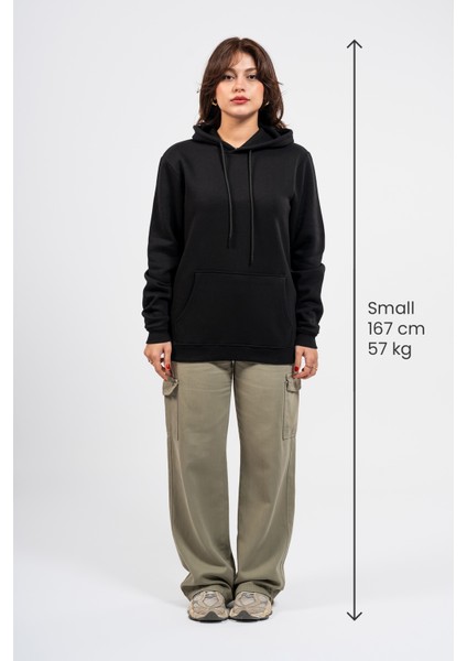 Regular Sırtta Chasm Baskılı Hoodie fırsatları