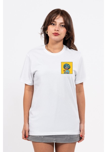 Regular Göğüste Cry Woman Baskılı Tshirt