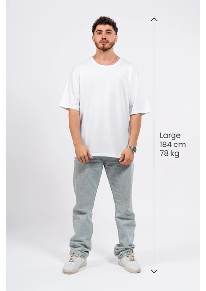 Oversize Göğüste Be Furious Baskılı Tshirt