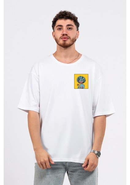 Oversize Göğüste Cry Woman Baskılı Tshirt fiyatları