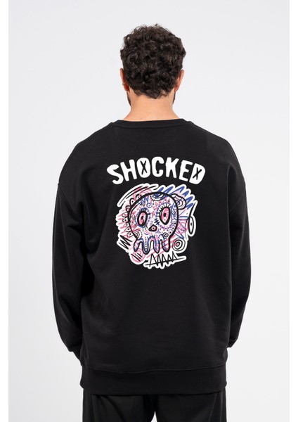 Oversize Sırtta Shocked Baskılı Sweatshirt fiyatları