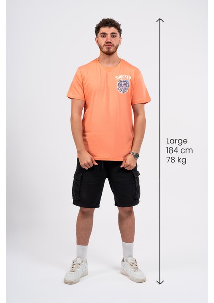 Regular Göğüste Shocked Baskılı Tshirt modelleri