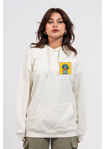 Oversize Göğüste Cry Woman Baskılı Hoodie fiyatları