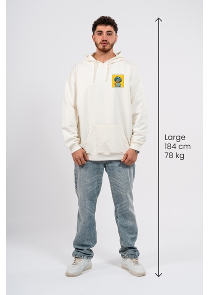 Oversize Göğüste Cry Woman Baskılı Hoodie modelleri