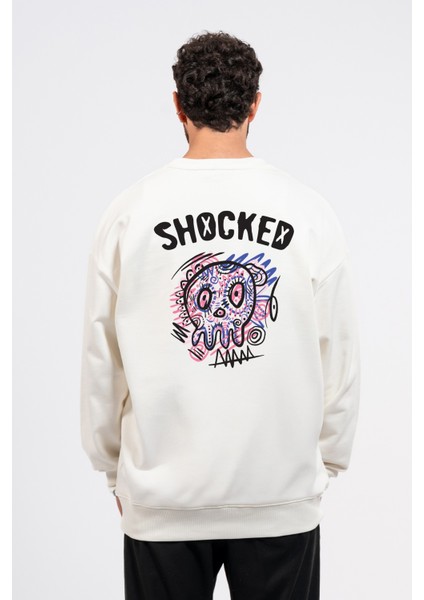 Oversize Sırtta Shocked Baskılı Sweatshirt fiyatları