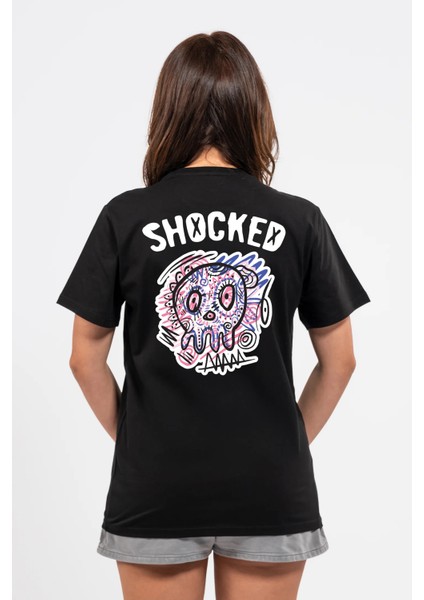 Regular Sırtta Shocked Baskılı Tshirt
