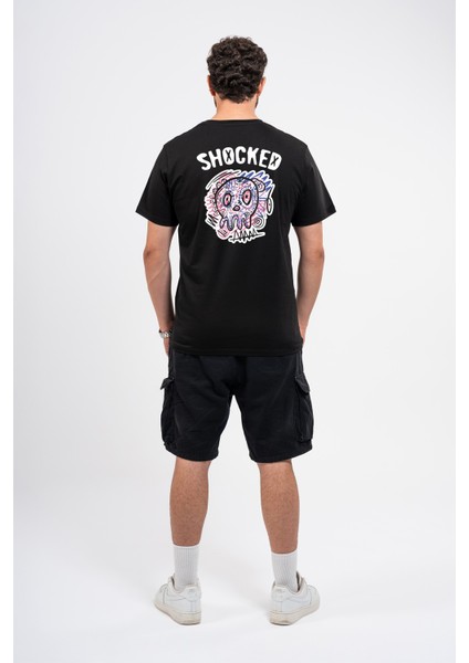 Regular Sırtta Shocked Baskılı Tshirt