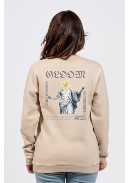 Regular Sırtta Bloom Baskılı Sweatshirt