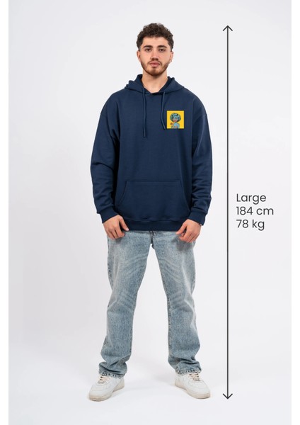 Oversize Göğüste Cry Woman Baskılı Hoodie modelleri