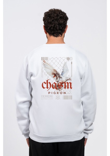 Regular Sırtta Chasm Baskılı Sweatshirt