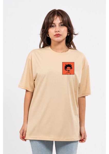 Oversize Curly Man Baskılı Tshirt fiyatları