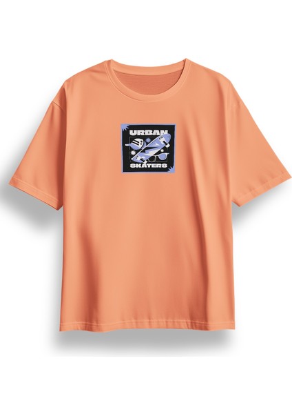 Oversize Urban Skaters Baskılı Tshirt