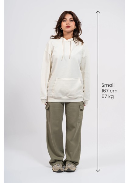 Oversize Sırtta Bloom Baskılı Hoodie fırsatları