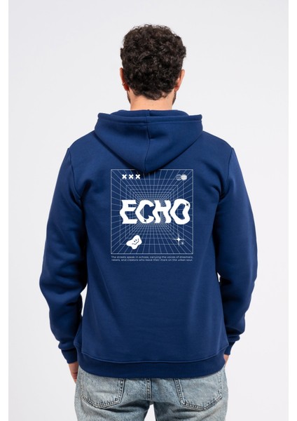Regular Sırtta Echo Baskılı Hoodie fiyatları