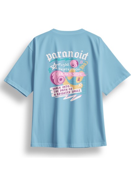 Oversize Paranoid Baskılı Tshirt