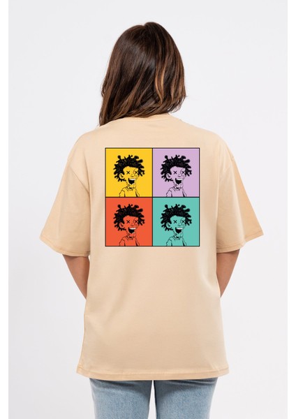 Oversize Curly Man Baskılı Tshirt fırsatları