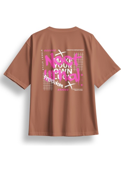 Oversize Nocturnal Baskılı Tshirt