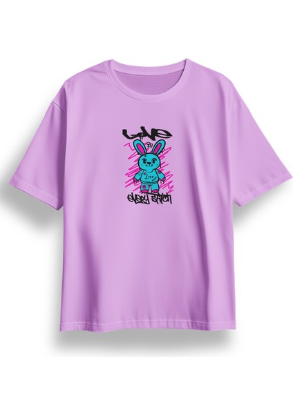 Oversize Every Stich Baskılı Tshirt