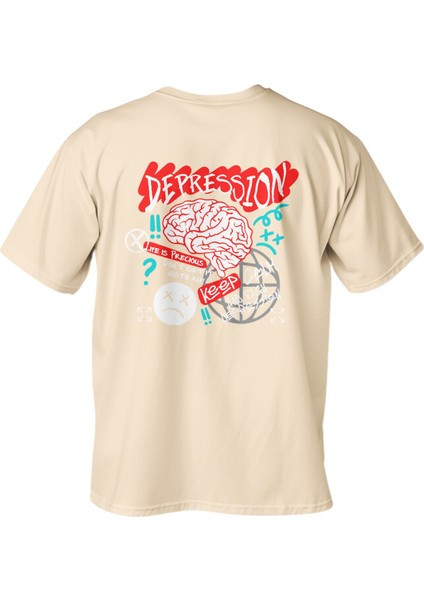 Regular Depression Baskılı T-Shirt