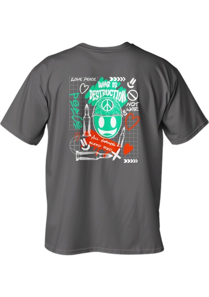 Regular Destruction Baskılı T-Shirt