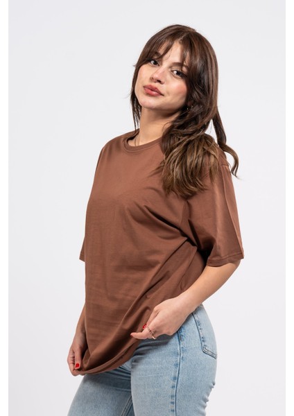 Oversize Sırtta Echo Baskılı Tshirt