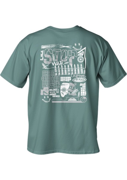 Regular Stop War Baskılı T-Shirt