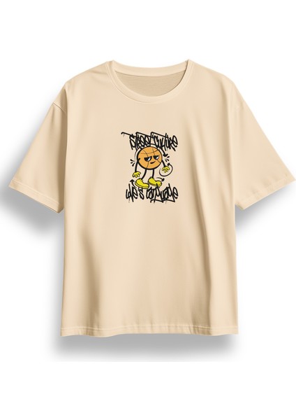 Oversize Street Culture Baskılı Tshirt