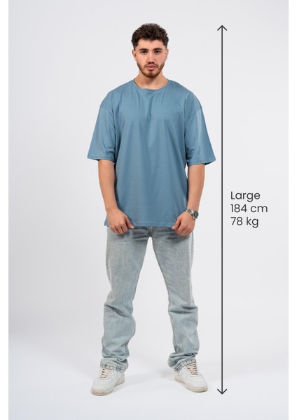 Oversize Seeking Baskılı Tshirt
