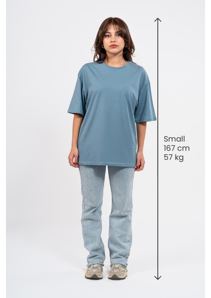 Oversize Seeking Baskılı Tshirt