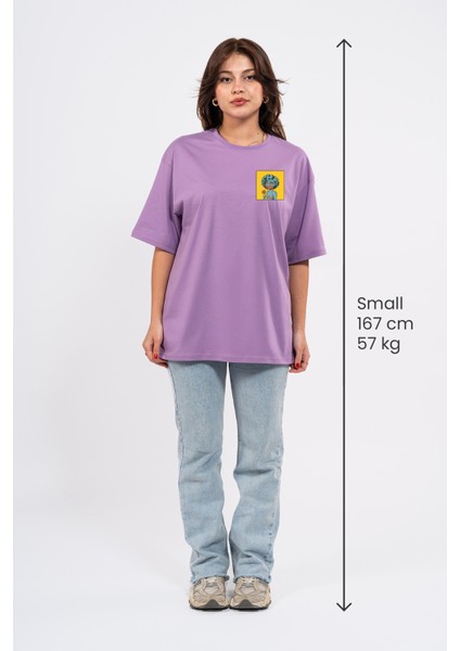 Oversize Göğüste Cry Woman Baskılı Tshirt modelleri