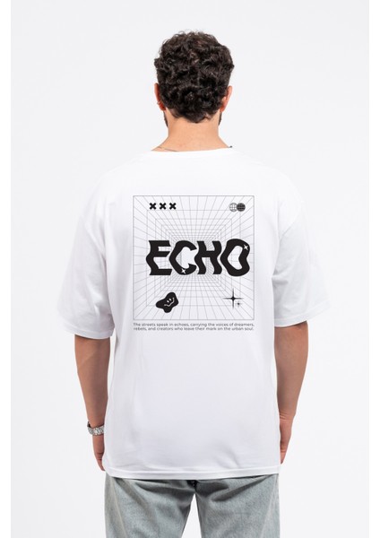 Oversize Sırtta Echo Baskılı Tshirt fiyatları