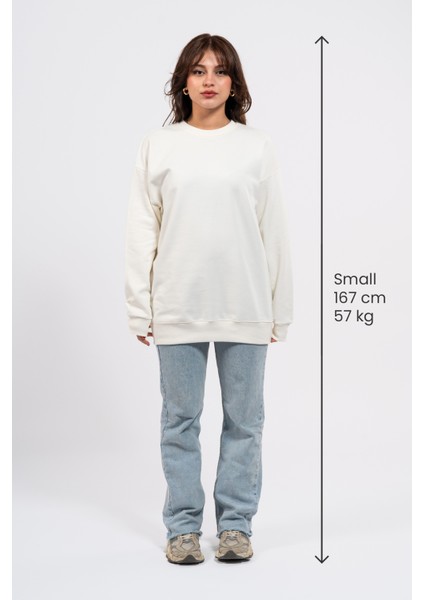 Oversize Sırtta Chasm Baskılı Sweatshirt