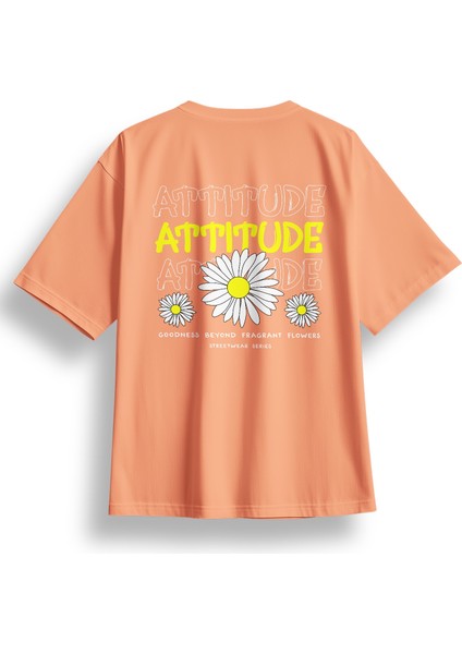 Oversize Attitude Baskılı Tshirt