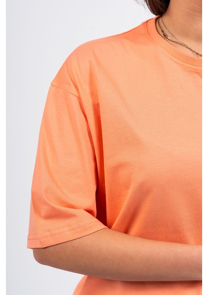 Oversize Like Flower Baskılı Tshirt