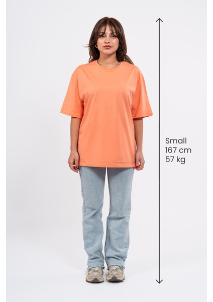 Oversize Like Flower Baskılı Tshirt
