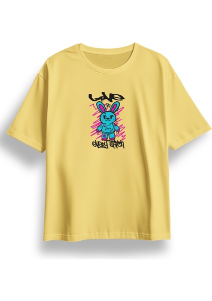 Oversize Every Stich Baskılı Tshirt