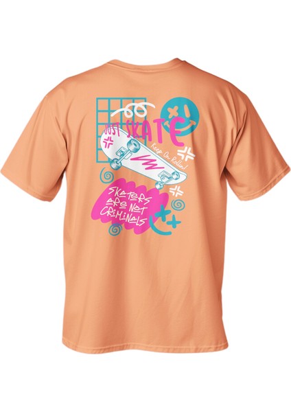 Regular Just Skate Baskılı T-Shirt