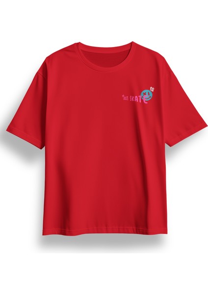Oversize Just Skate Baskılı Tshirt fiyatları