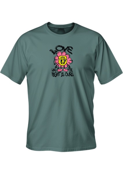 Regular Like The Flower Baskılı T-Shirt