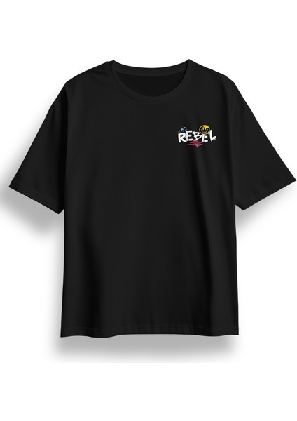 Oversize Rebel Baskılı Tshirt modelleri