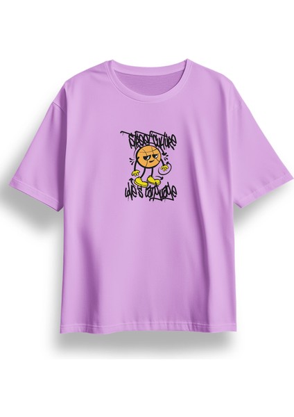 Oversize Street Culture Baskılı Tshirt