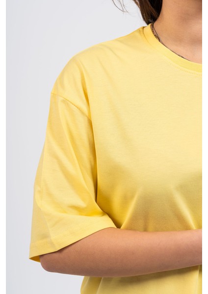 Oversize Like Flower Baskılı Tshirt