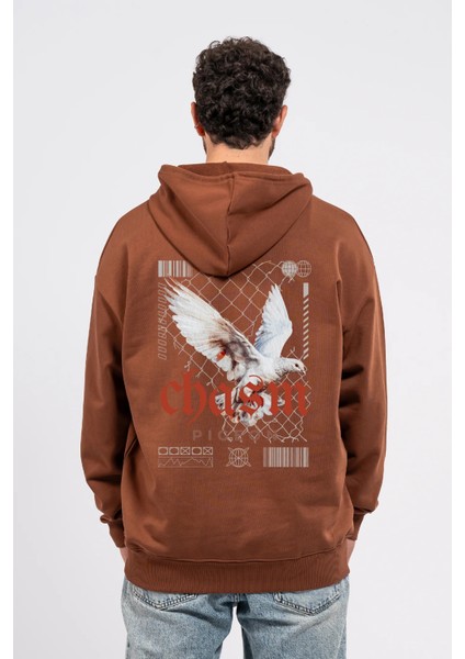 Oversize Sırtta Chasm Baskılı Hoodie fiyatları