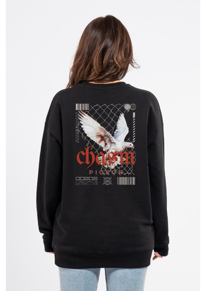 Oversize Sırtta Chasm Baskılı Sweatshirt fiyatları